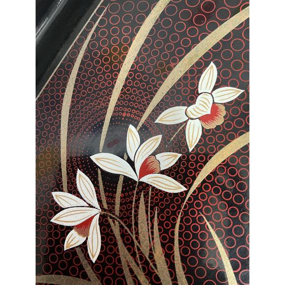 Vintage Japan Laquered Tray 18.5” x 11.25” - Picture 12 of 16
